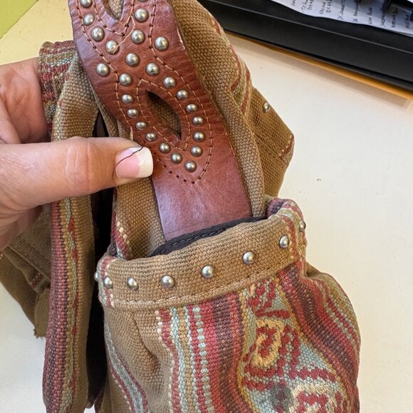 Fossil Canvas and Leather Studded Purse - Picture 7 of 8